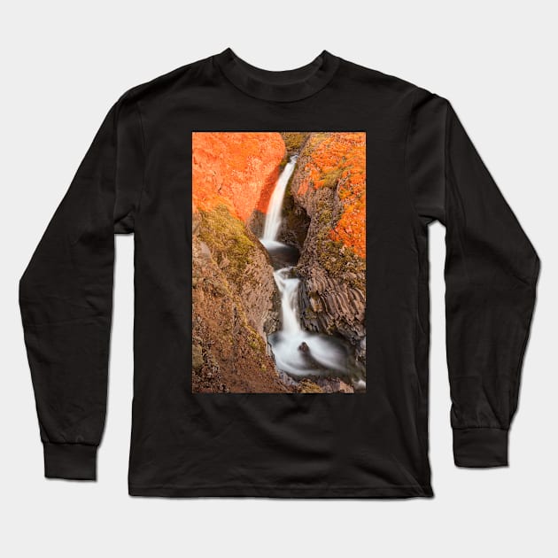 Golden Clock Hour Falls Long Sleeve T-Shirt by somadjinn